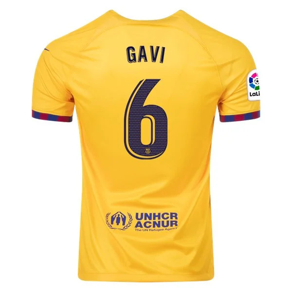 Men's Replica Nike Gavi Barcelona Fourth Jersey 2223