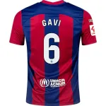 Men's Replica Nike Gavi Barcelona Home Jersey 2324