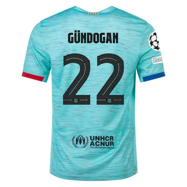 Men's Replica Nike Gundogan Barcelona Third Jersey 2324