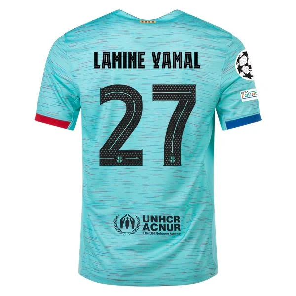 Men's Replica Nike Lamine Yamal Barcelona Third Jersey 2324