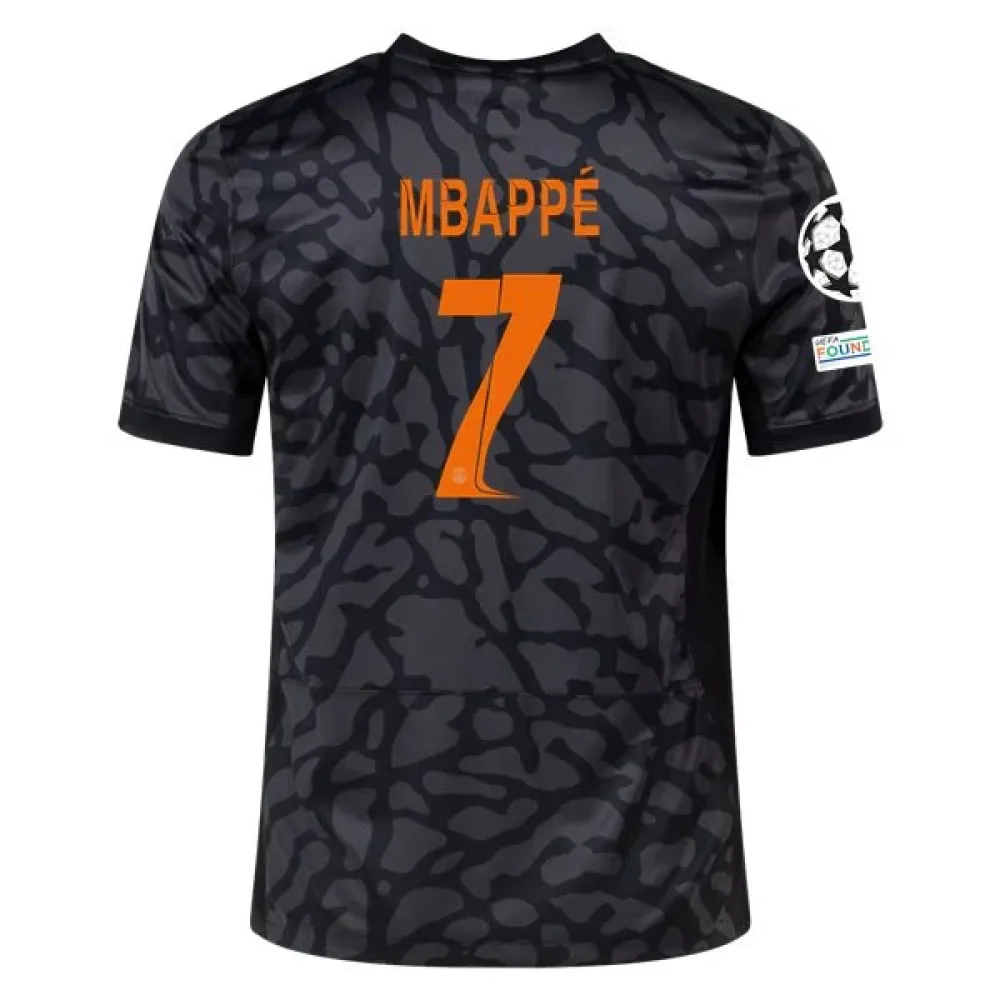Men's Replica Nike Mbappe Paris Saint-Germain Third Jersey 2324 - UCL