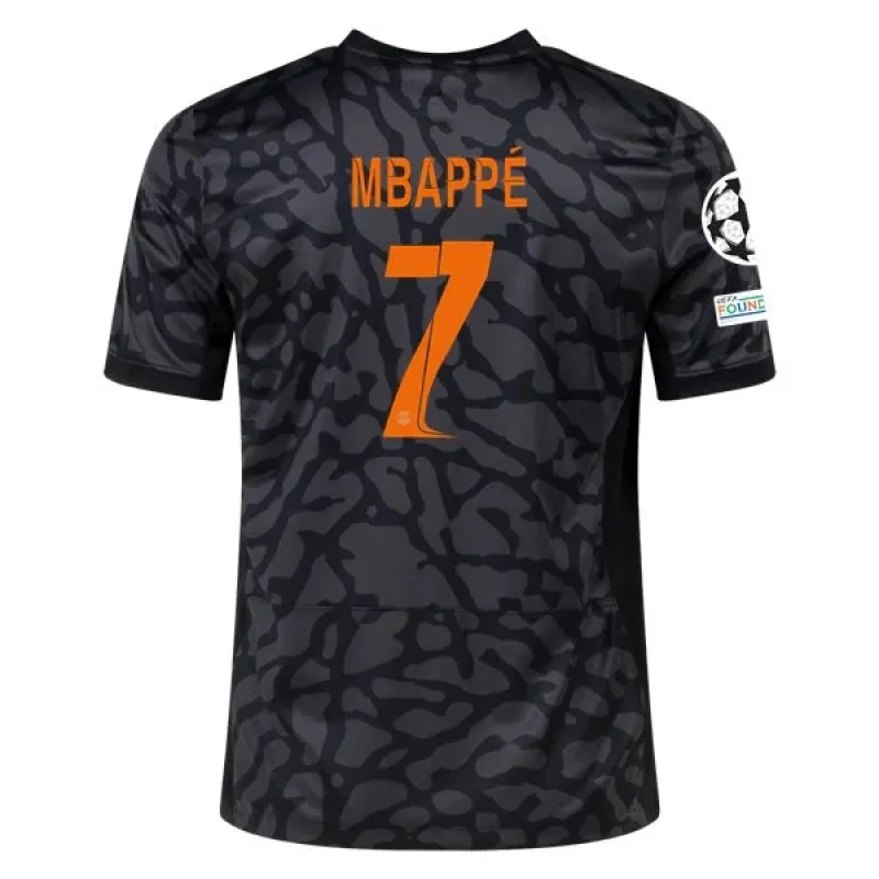 Men's Replica Nike Mbappe Paris Saint-Germain Third Jersey 2324 - UCL