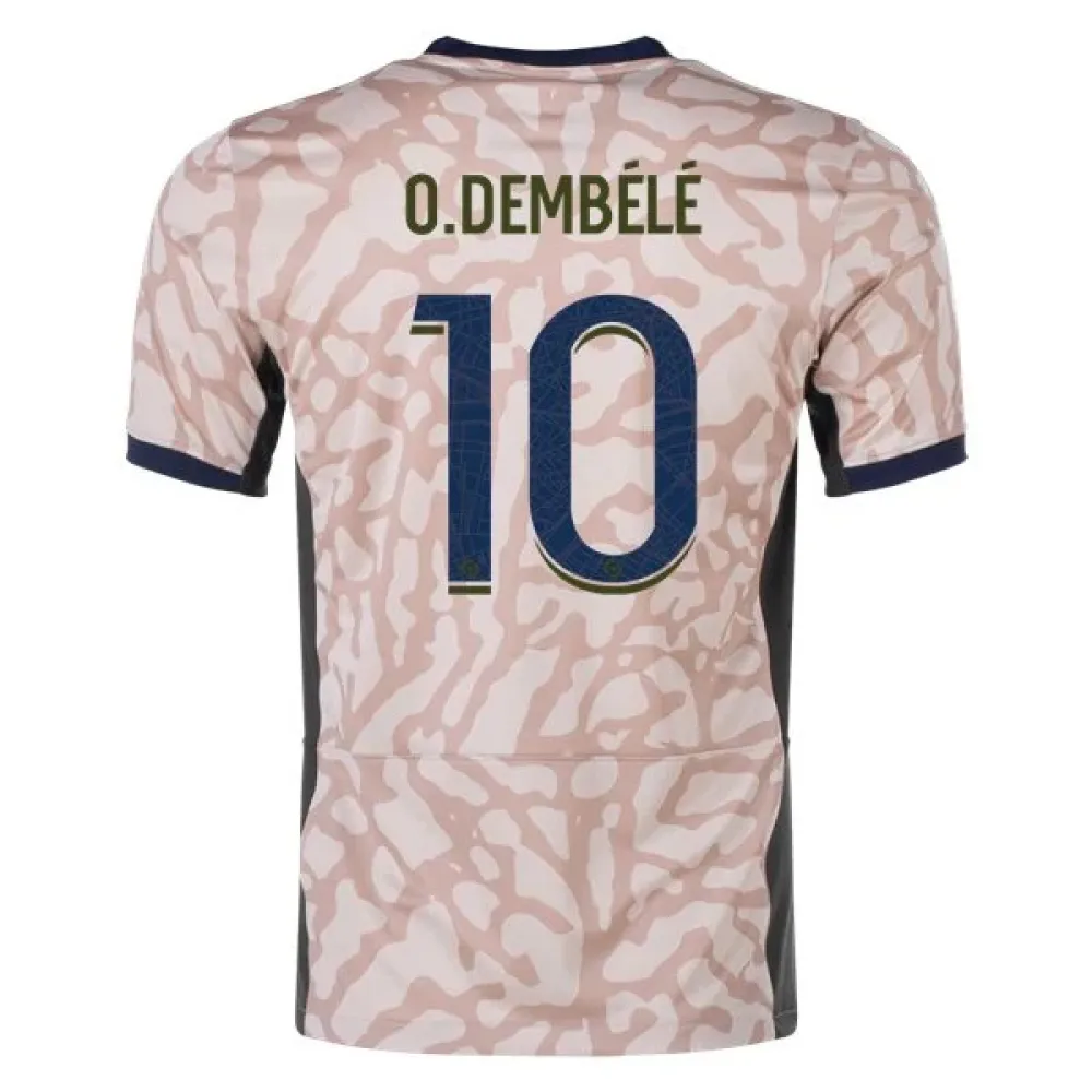 Men's Replica Nike O. Dembele Paris Saint-Germain Fourth Jersey 2324