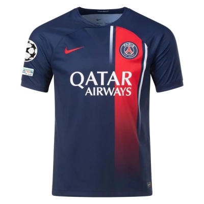 Men's Replica Nike Paris Saint-Germain Home Jersey 2324 - UCL 01