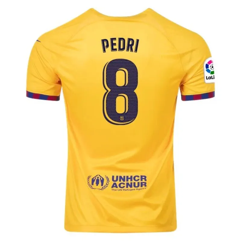 Men's Replica Nike Pedri Barcelona Fourth Jersey 2223