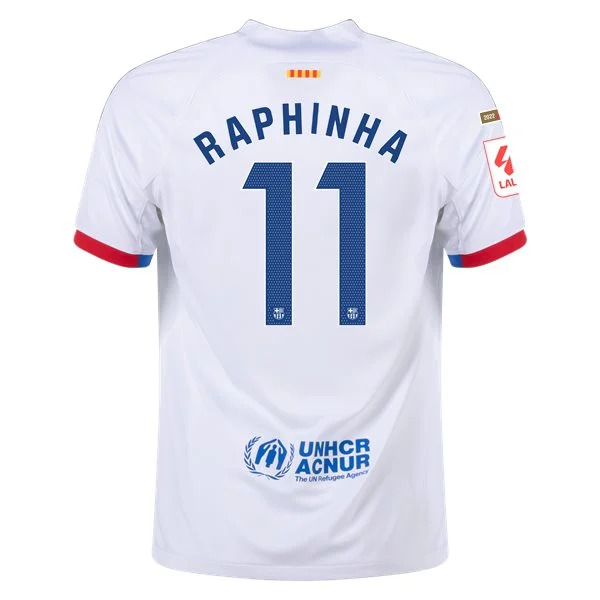 Men's Replica Nike Raphina Barcelona Away Jersey 2324