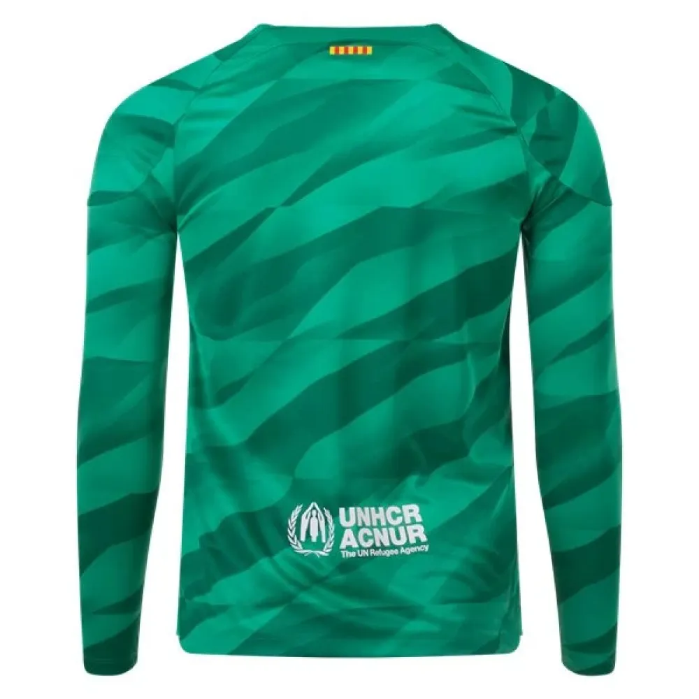 Nike Barcelona Long Sleeve Goalkeeper Jersey 2324 Green
