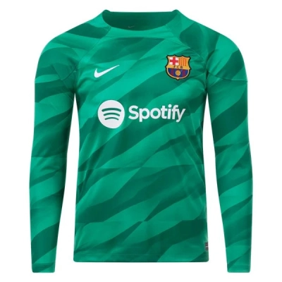Nike Barcelona Long Sleeve Goalkeeper Jersey 2324 Green 01