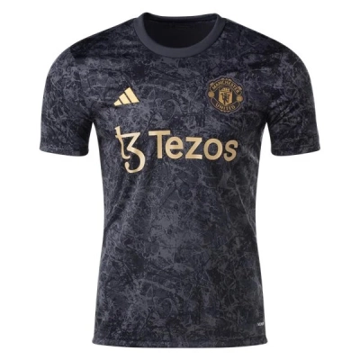Men's Adidas Manchester United x Stone Roses Pre Match Jersey 2024 01