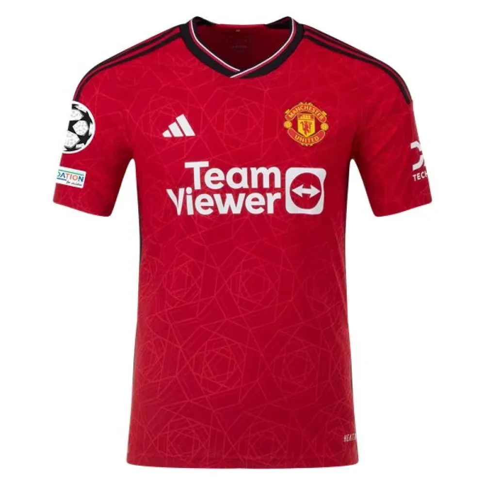 Men's Authentic Adidas Manchester United Home Jersey 2324 - UCL