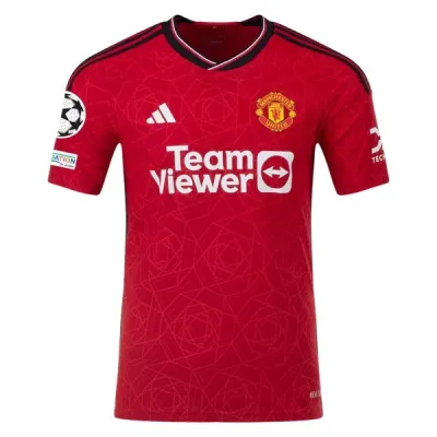 Men's Authentic Adidas Manchester United Home Jersey 2324 - UCL 01