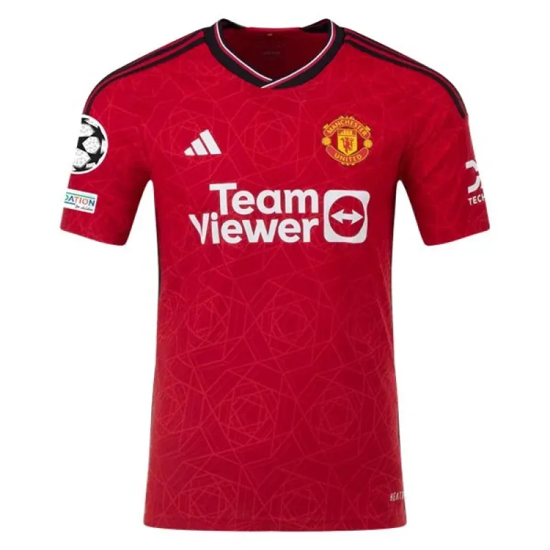 Men's Authentic Adidas Manchester United Home Jersey 2324 - UCL