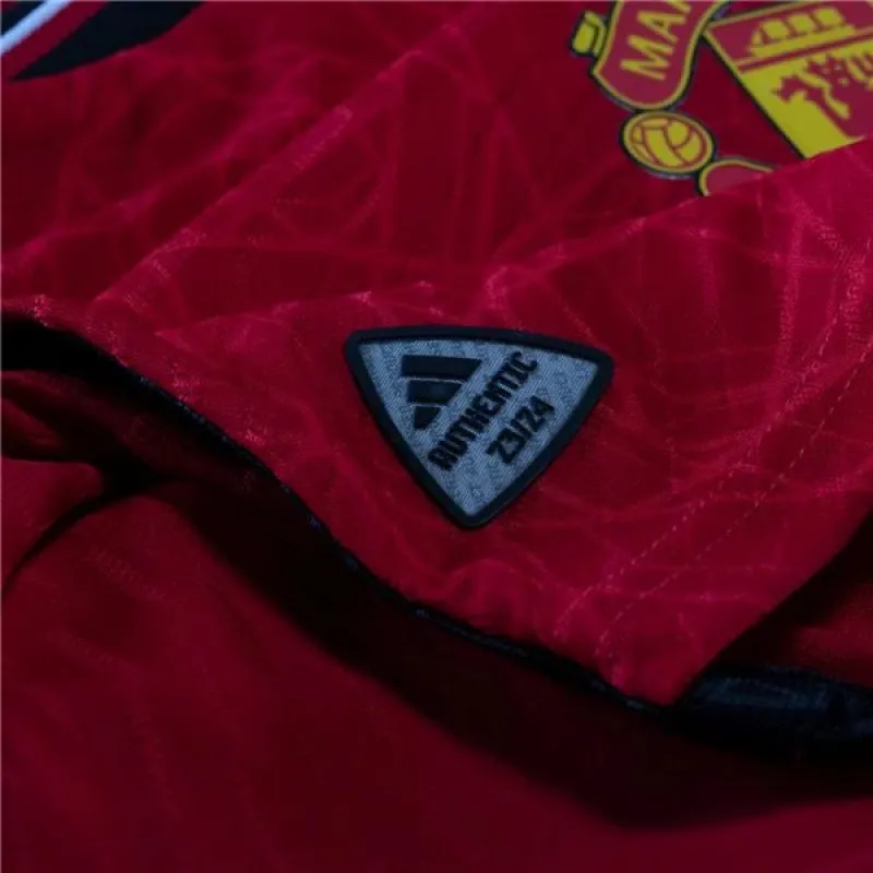 Men's Authentic Adidas Manchester United Long Sleeve Home Jersey 2324