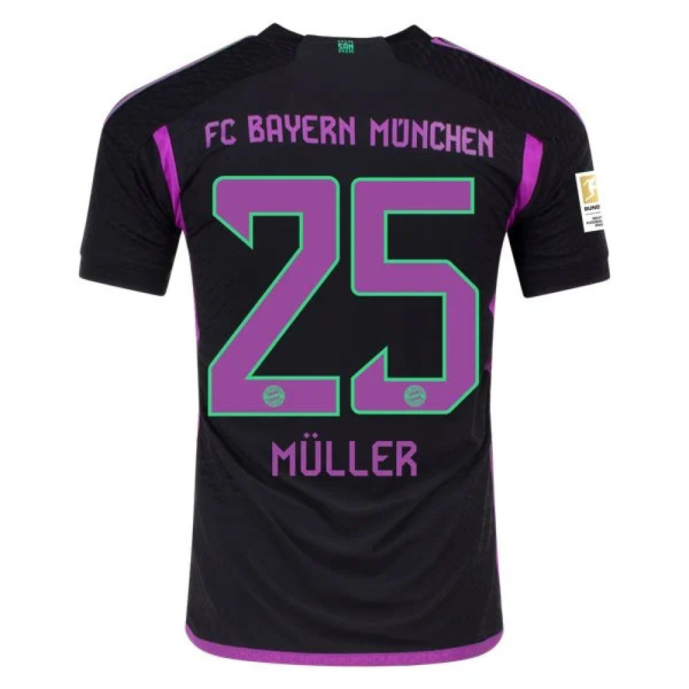 Men's Authentic Adidas Muller Bayern Munich Away Jersey 2324