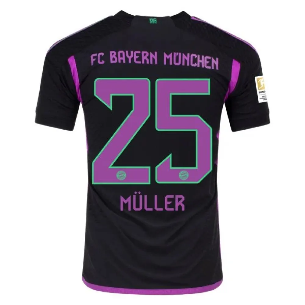 Men's Authentic Adidas Muller Bayern Munich Away Jersey 2324