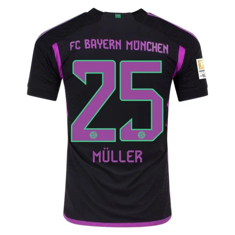 Men's Authentic Adidas Muller Bayern Munich Away Jersey 2324