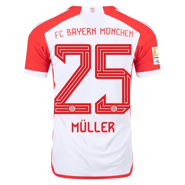 Men's Authentic Adidas Muller Bayern Munich Home Jersey 2324