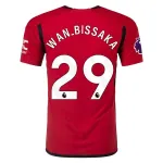Men's Authentic Adidas Wan-Bissaka Manchester United Home Jersey 2324