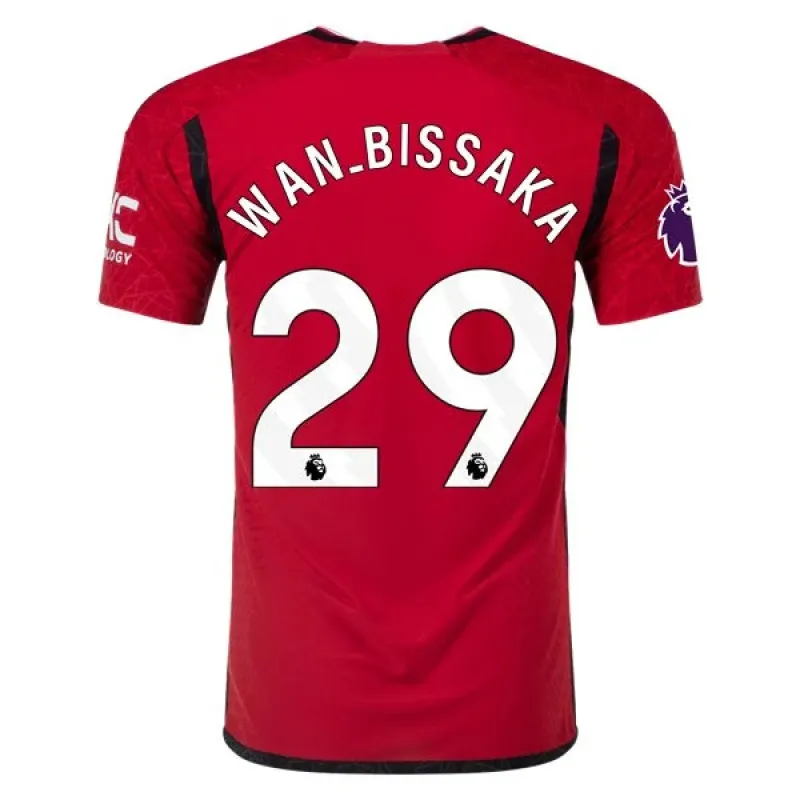 Men's Authentic Adidas Wan-Bissaka Manchester United Home Jersey 2324