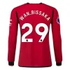 Men's Authentic Adidas Wan-Bissaka Manchester United Long Sleeve Home Jersey 2324