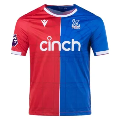 Men's Authentic Macron Edouard Crystal Palace Home Jersey 2324 01