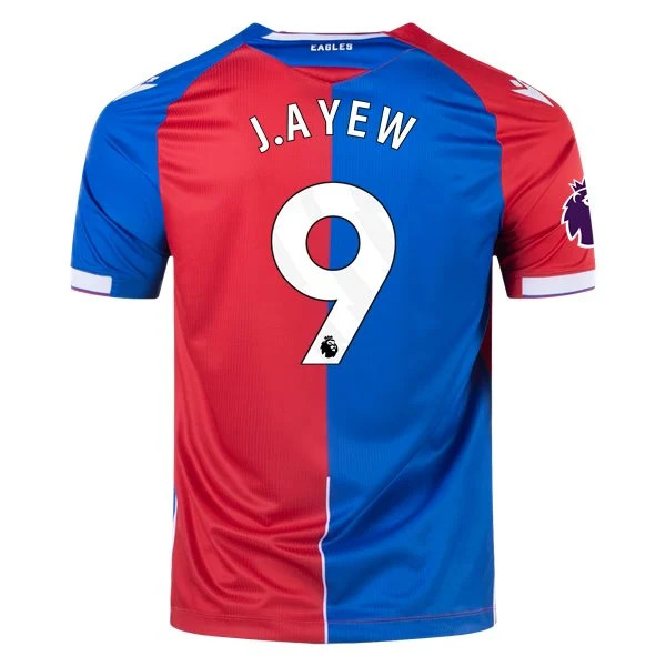Men's Authentic Macron J. Ayew Crystal Palace Home Jersey 2324