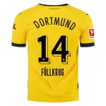 Men's Authentic Puma Fullkrug Borussia Dortmund Home Jersey 2324