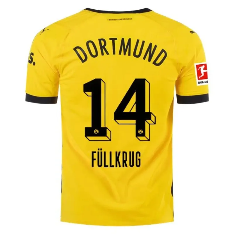 Men's Authentic Puma Fullkrug Borussia Dortmund Home Jersey 2324