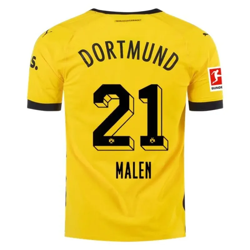 Men's Authentic Puma Malen Borussia Dortmund Home Jersey 2324