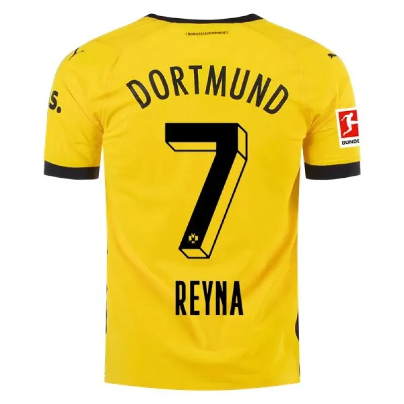 Men's Authentic Puma Reyna Borussia Dortmund Home Jersey 2324