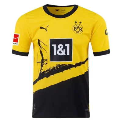 Men's Authentic Puma Sancho Borussia Dortmund Home Jersey 2324 01