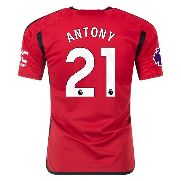 Men's Replica Adidas Antony Manchester United Home Jersey 2324