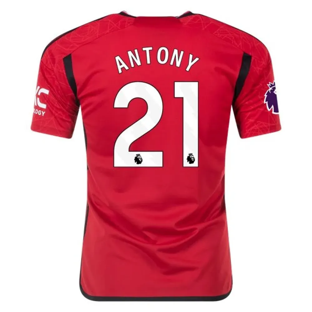 Men's Replica Adidas Antony Manchester United Home Jersey 2324