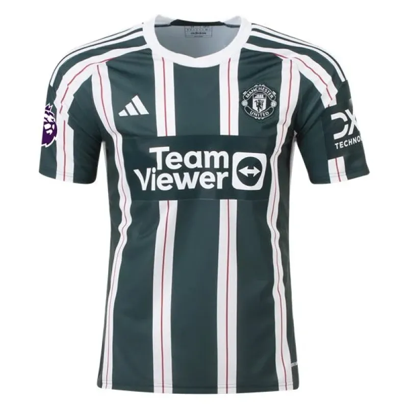 Men's Replica Adidas B. Fernandes Manchester United Away Jersey 2324