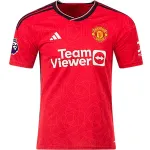 Men's Replica Adidas B. Fernandes Manchester United Home Jersey 2324