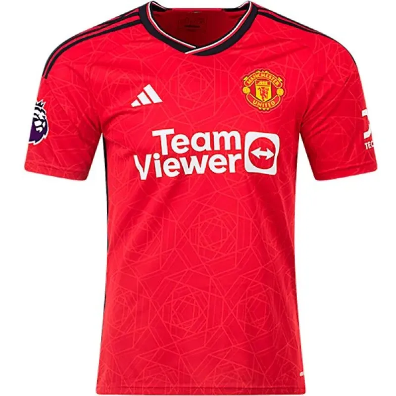 Men's Replica Adidas B. Fernandes Manchester United Home Jersey 2324