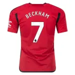 Men's Replica Adidas Beckham Manchester United Home Jersey 2324
