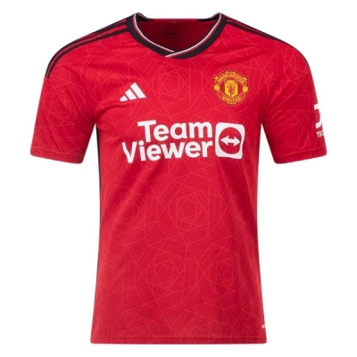 Men's Replica Adidas Beckham Manchester United Home Jersey 2324 01