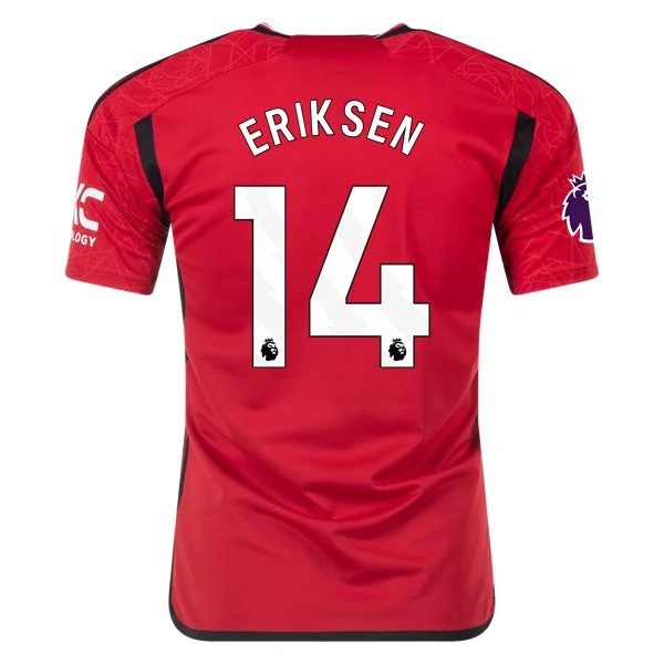 Men's Replica Adidas Eriksen Manchester United Home Jersey 2324