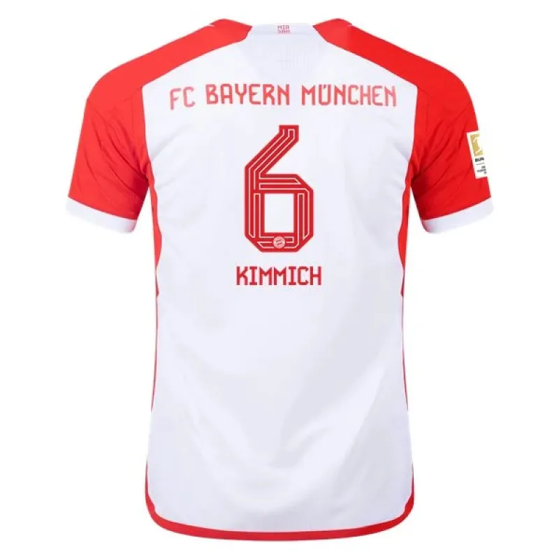 Men's Replica Adidas Kimmich Bayern Munich Home Jersey 2324