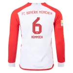 Men's Replica Adidas Kimmich Bayern Munich Long Sleeve Home Jersey 2324