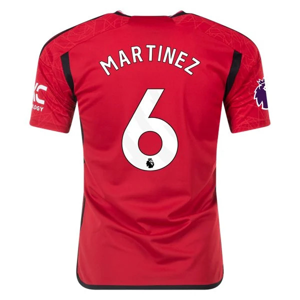Men's Replica Adidas Martinez Manchester United Home Jersey 2324