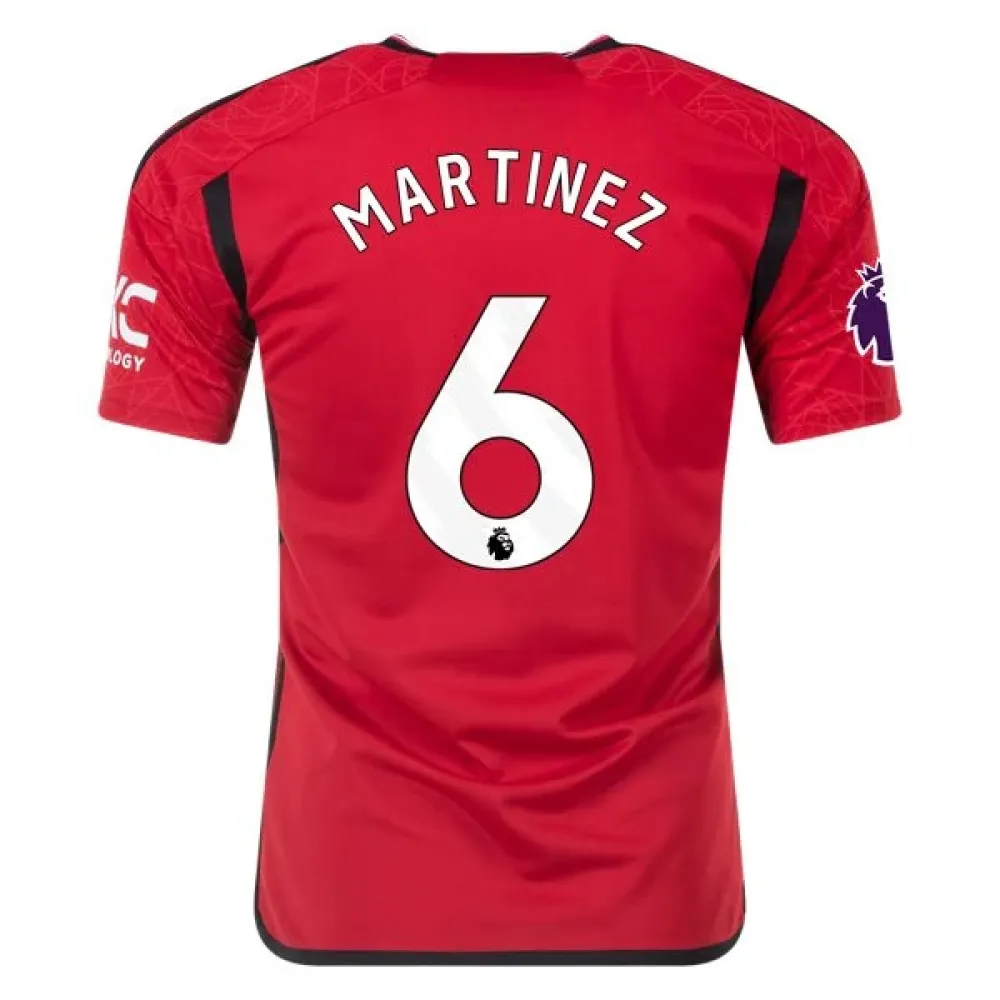 Men's Replica Adidas Martinez Manchester United Home Jersey 2324
