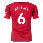 Men's Replica Adidas Martinez Manchester United Home Jersey 2324