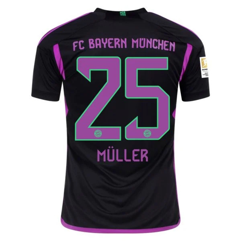 Men's Replica Adidas Muller Bayern Munich Away Jersey 2324