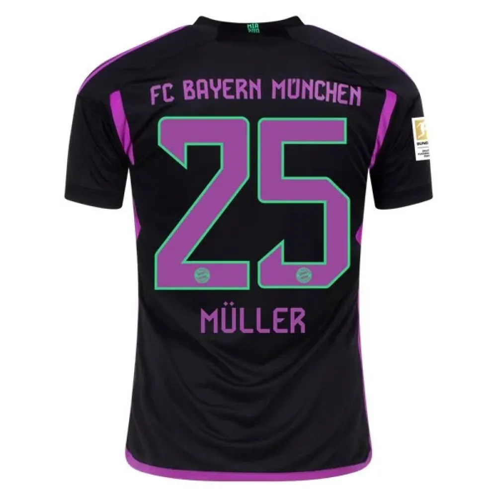 Men's Replica Adidas Muller Bayern Munich Away Jersey 2324