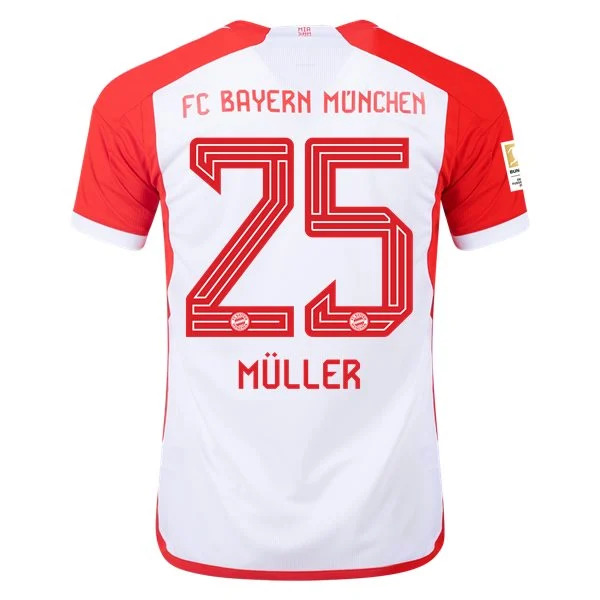 Men's Replica Adidas Muller Bayern Munich Home Jersey 2324