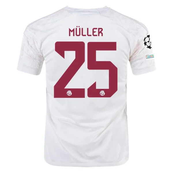 Men's Replica Adidas Muller Bayern Munich Third Jersey 2324 - UCL