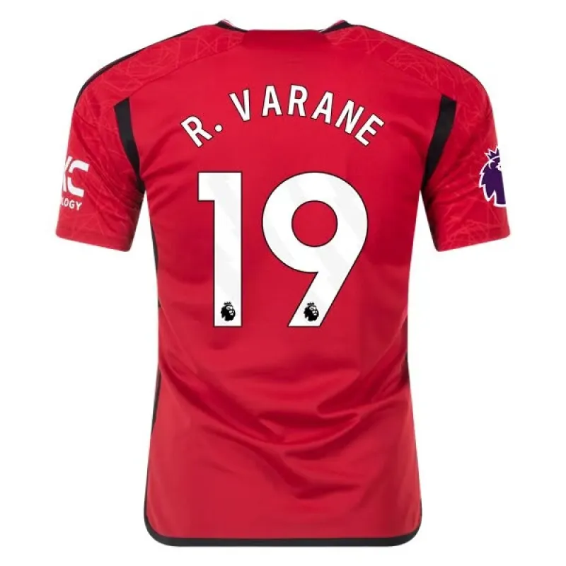 Men's Replica Adidas R. Varane Manchester United Home Jersey 2324