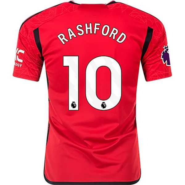 Men's Replica Adidas Rashford Manchester United Home Jersey 2324